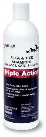 013vk01-12 Triple Action Flea And Tick Shampoo