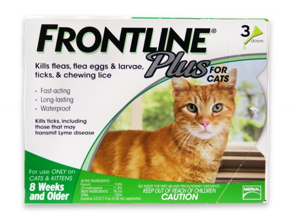 004fltsp-cat Frontline Plus Flea & Tick For Cats And Kittens 8 Weeks Or Older 3 Month-3 Doses
