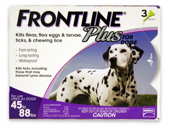 004fltsp-45-88 Frontline Plus Flea & Tick For Dogs 45-88 Lbs 3 Month