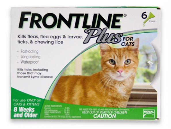004fltsp6-cat Frontline Plus Flea & Tick For Cats And Kittens 8 Weeks Or Older 6 Month