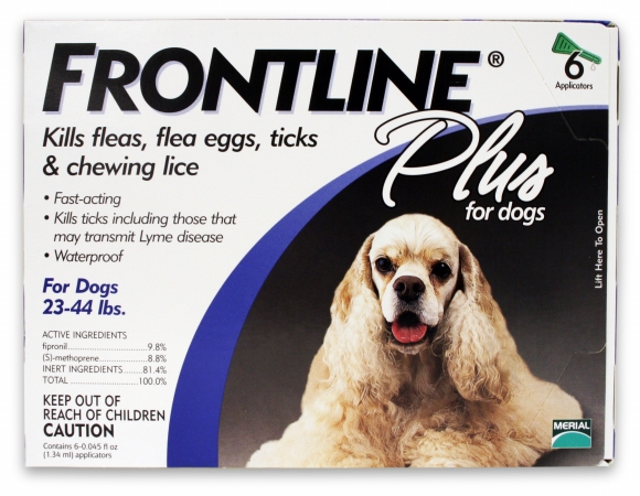 004fltsp6-23-44 Frontline Plus Flea & Tick For Dogs 23-44 Lbs 6 Month