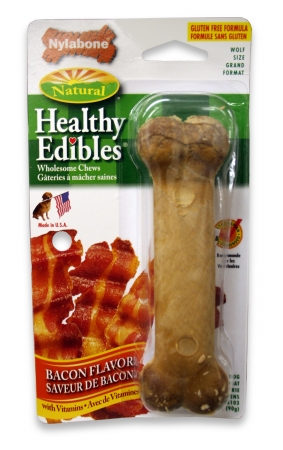 018nb-neb103 Healthy Edibles Bone, Bacon Flavor For Dogs Up To 35 Lbs