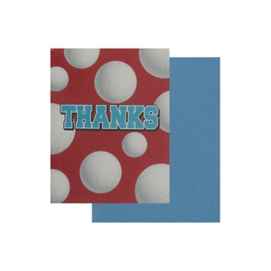 Bulk Buys Volleyball thank you cards set of 8 Case Of 24
