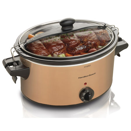 Hamilton Beach 33264 Stay or Go 6 Quart Slow Cooker Copper