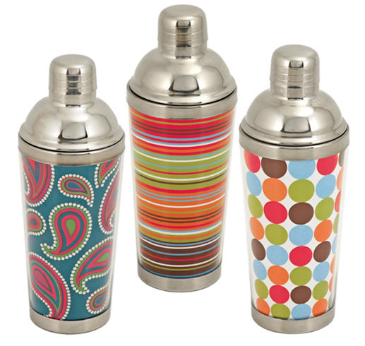 2547 Assorted Mod Cocktail Shakers