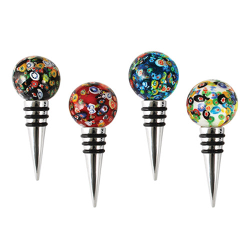 2138 Assorted Glass Globe Bottle Stoppers
