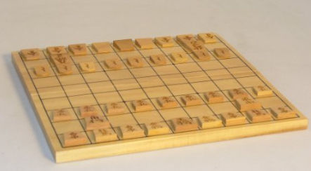 Wood Shogi Game With Folding Board