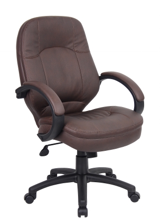 Boss Norstar B726-bb Boss Leatherplus Executive Chair