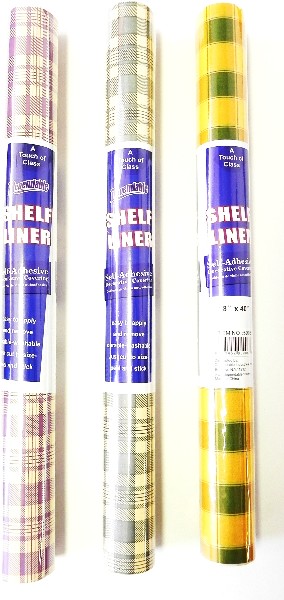 DDI Shelf Liner Contact Paper- Plaids- Case of 36