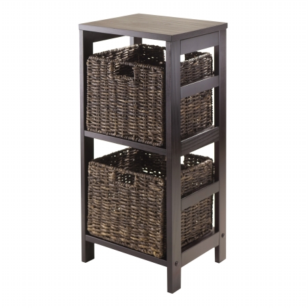 92826 Granville 3pc Storage Shelf With 2 Foldable Baskets Epresso