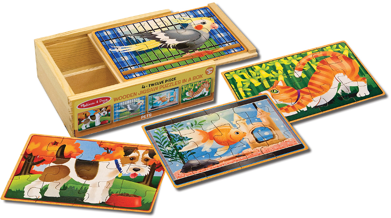 538802 Pets Puzzles In A Box Toys - 12 Piece