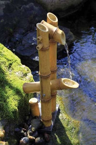 Deer Scarer Bamboo Fountain With Pump