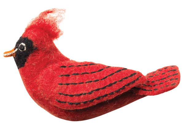 Dzi483003 Cardinal Woolie Ornament