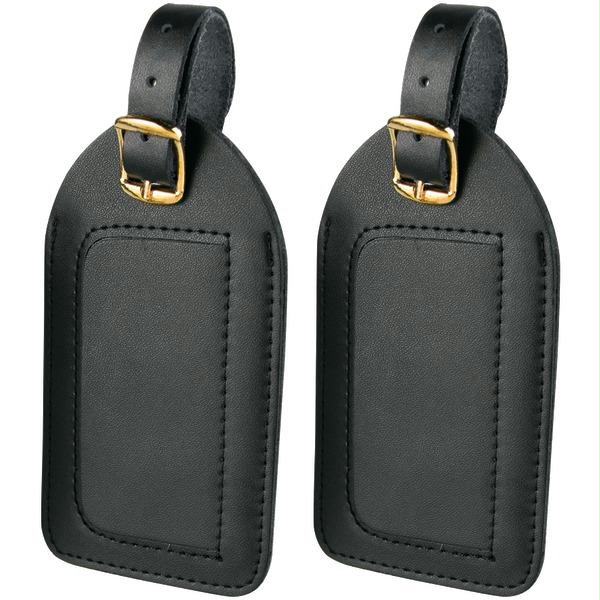 Travel Smart By Conair P2010 Leather Luggage Tags 2 Pk