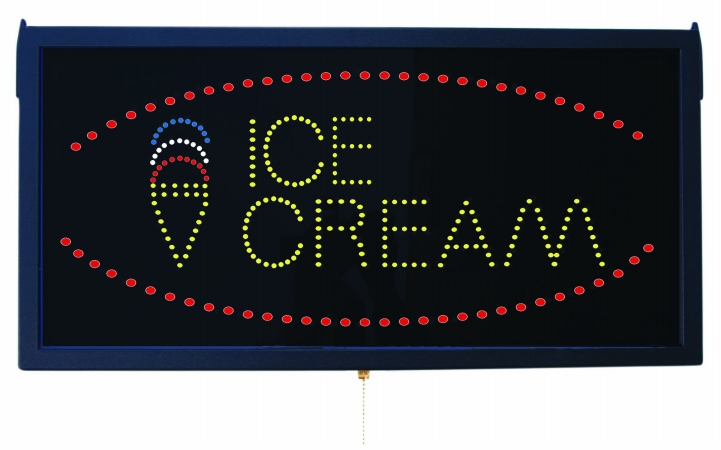 Aarco Products Inc. Ice13l High Visibility Led Ice Cream Sign 11 .75 In.hx23 .5 In.w