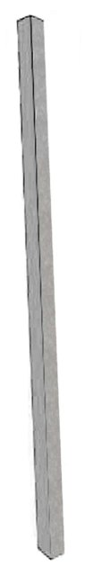 Aarco Products Inc. Spp-2 Light Grey Plastic Lumber Single Post 4 In.x 4 In. X 96 In.