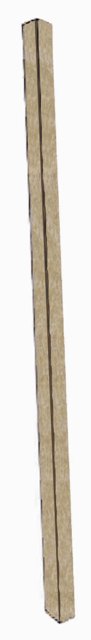 Aarco Products Inc. Spp-8 Weathered Wood Plastic Lumber Single Post 4 In.x 4 In. X 96 In.