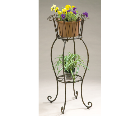 Deer Park D68 Pl216x 16 In. Metal Tall Round Wave Planter