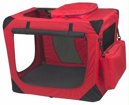 Pet Gear Pg5526rp Generation Ii Deluxe Portable Soft Crate - Small-red