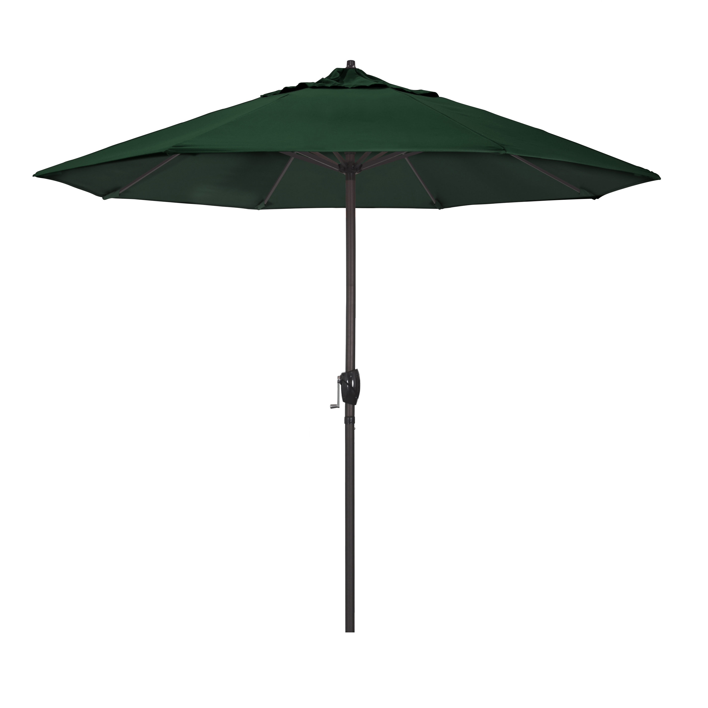Ata908117-f08 9 Ft. Aluminum Market Umbrella Auto Tilt Crank Lift Bronze-olefin-hunter Green