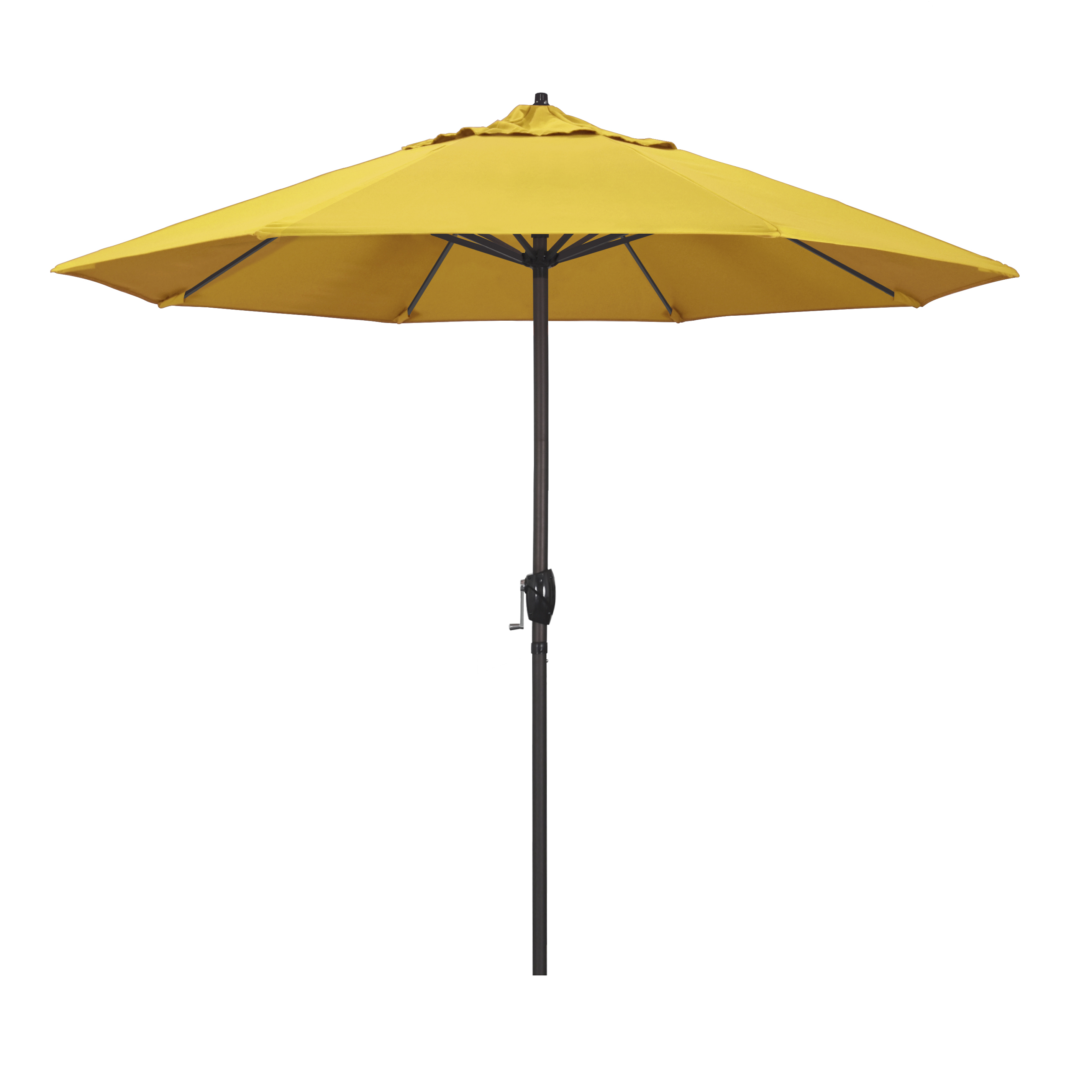 Ata908117-f25 9 Ft. Aluminum Market Umbrella Auto Tilt Crank Lift Bronze-olefin-lemon