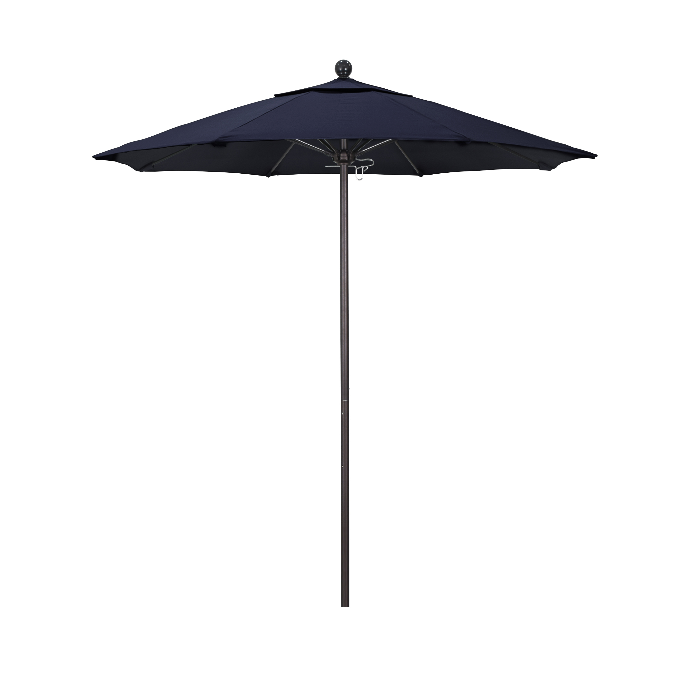 Alto758117-f09 7.5 Ft. Fiberglass Market Umbrella Pulley Open Bronze-olefin-navy Blue