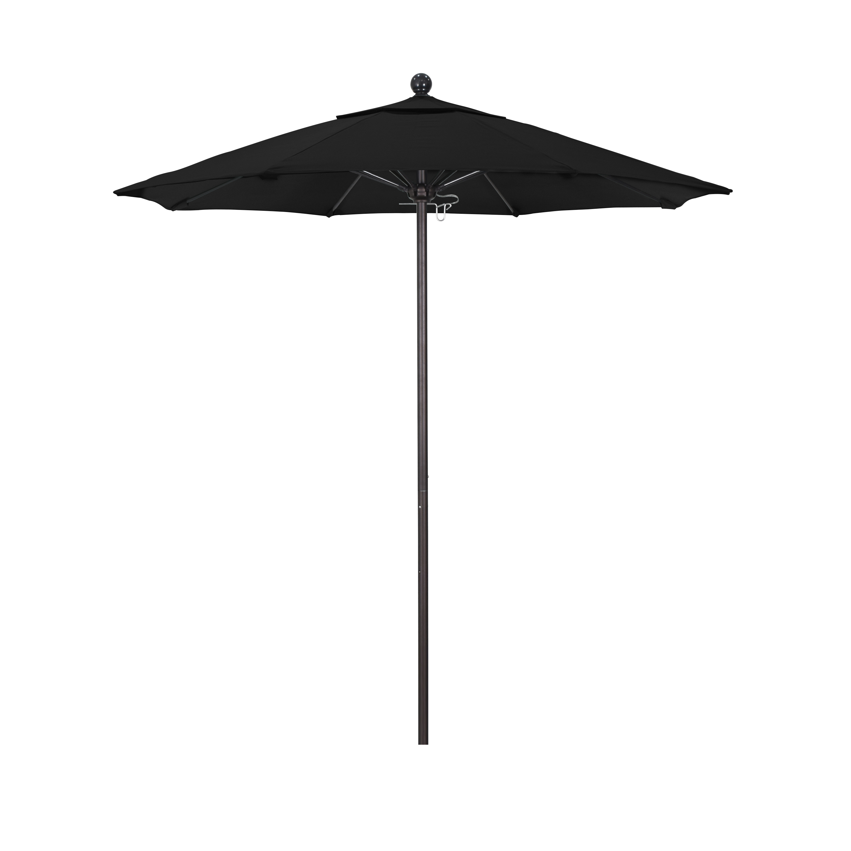 Alto758117-f32 7.5 Ft. Fiberglass Market Umbrella Pulley Open Bronze-olefin-black