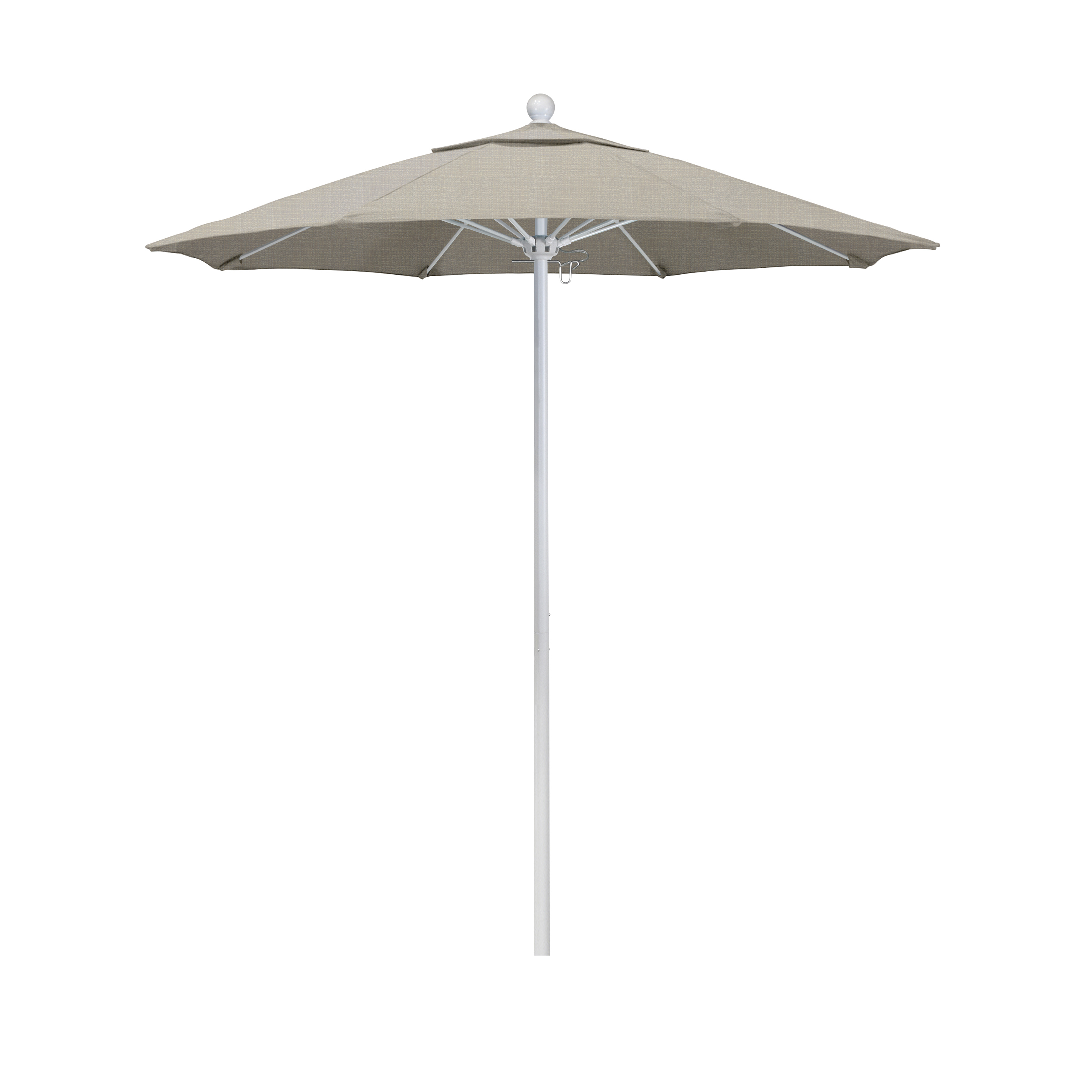 Alto758170-f77 7.5 Ft. Fiberglass Market Umbrella Pulley Open Mwhite-olefin-woven Granite