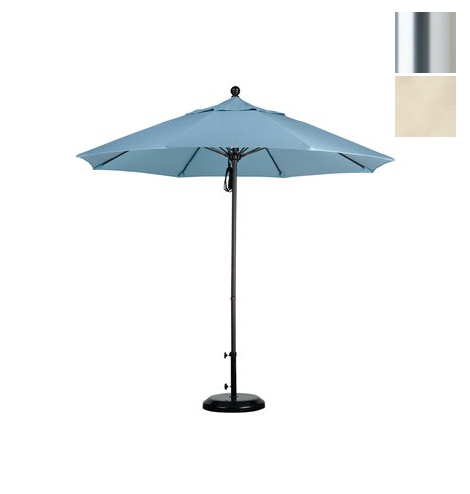 Alto908002-f04 9 Ft. Fiberglass Market Umbrella Pulley Open S Anodized-olefin-white