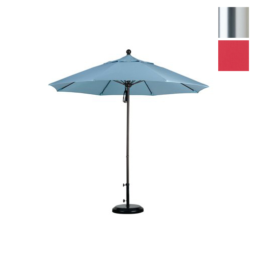 Alto908002-f13 9 Ft. Fiberglass Market Umbrella Pulley Open S Anodized-olefin-red