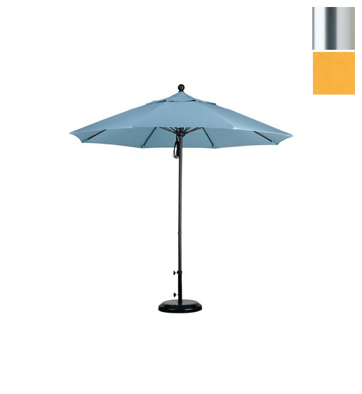 Alto908002-f25 9 Ft. Fiberglass Market Umbrella Pulley Open S Anodized-olefin-lemon