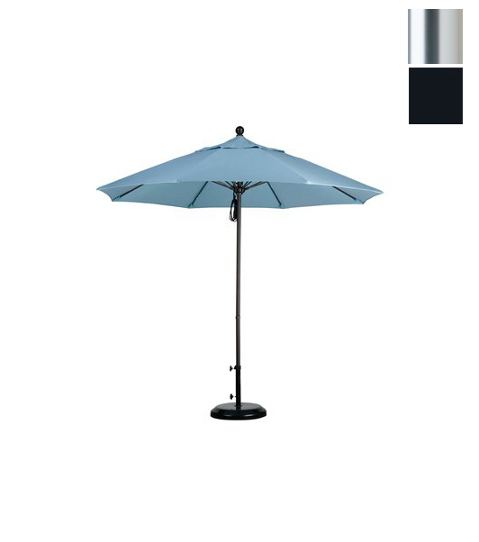 Alto908002-f32 9 Ft. Fiberglass Market Umbrella Pulley Open S Anodized-olefin-black