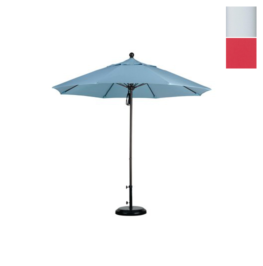Alto908170-f13 9 Ft. Fiberglass Market Umbrella Pulley Open M White-olefin-red