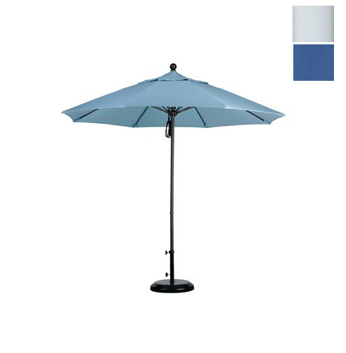 Alto908170-f26 9 Ft. Fiberglass Market Umbrella Pulley Open M White-olefin-frost Blue