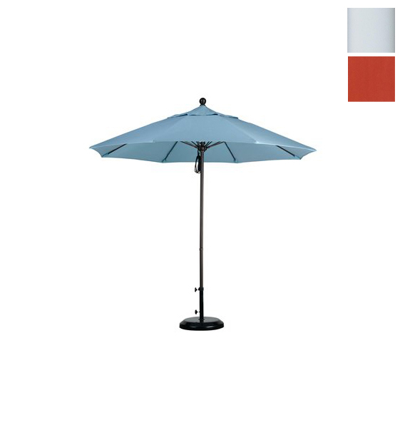 Alto908170-f27 9 Ft. Fiberglass Market Umbrella Pulley Open M White-olefin-sunset