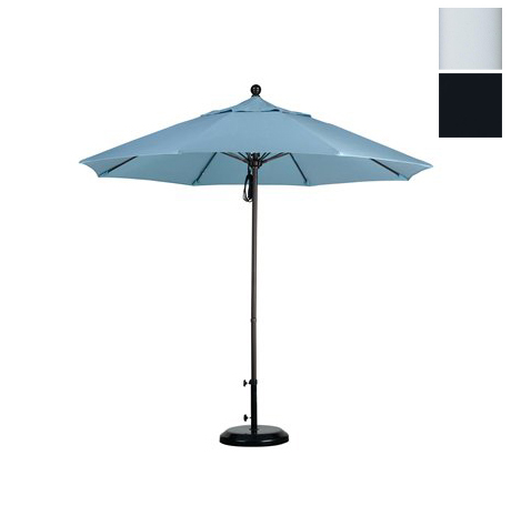 Alto908170-f32 9 Ft. Fiberglass Market Umbrella Pulley Open M White-olefin-black