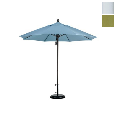 Alto908170-f55 9 Ft. Fiberglass Market Umbrella Pulley Open M White-olefin-kiwi