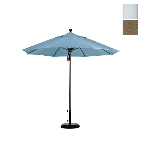Alto908170-f76 9 Ft. Fiberglass Market Umbrella Pulley Open M White-olefin-woven Sesame