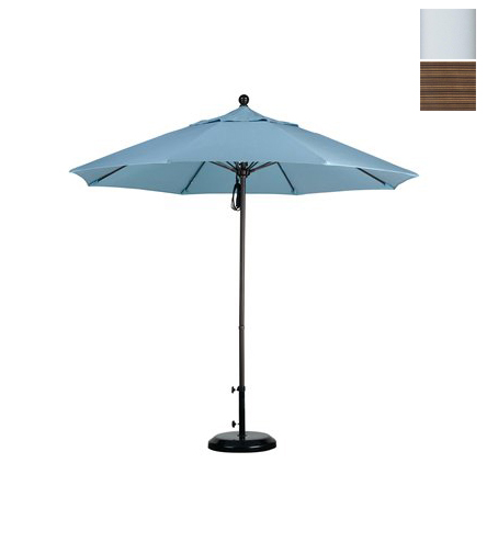 Alto908170-fd10 9 Ft. Fiberglass Market Umbrella Pulley Open M White-olefin-terrace Seqouia