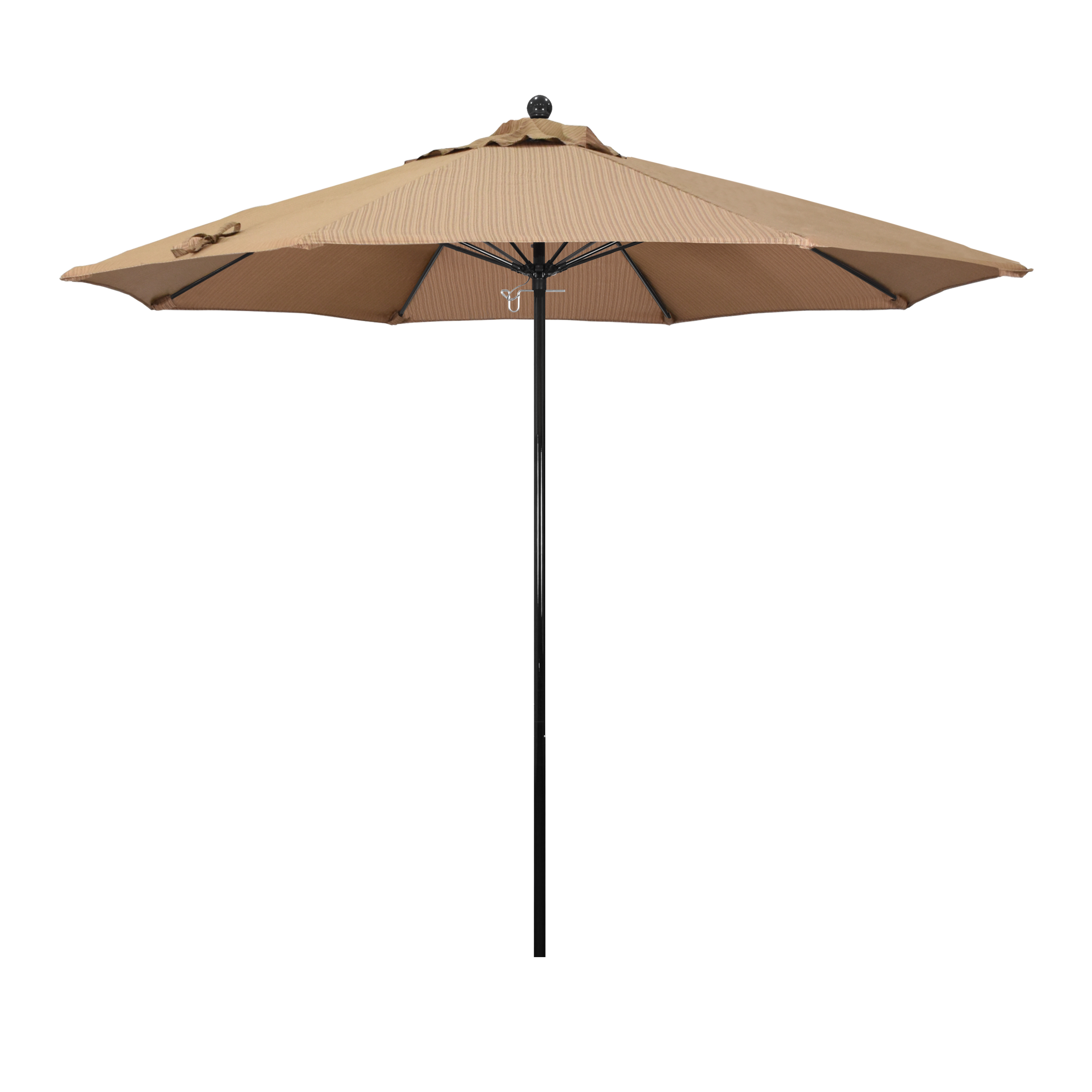 Effo908-fd10 9 Ft. Complete Fiberglass Market Umbrella Pulley Open Black-olefin-terrace Sequoia
