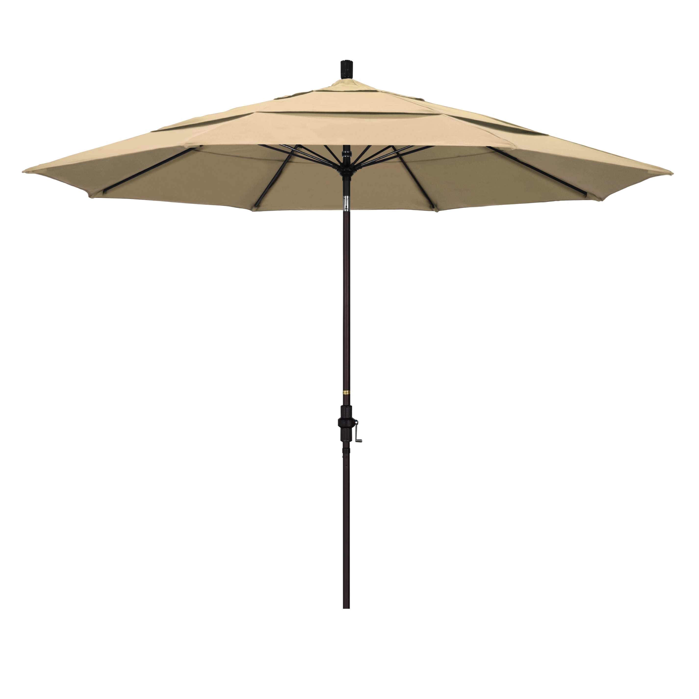 11 Fiberglass Market Umbrella Collar Tilt Dv Bronze-olefin-antique Beige
