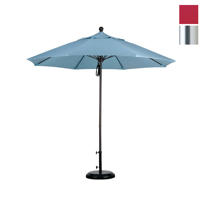 Alto908002-sa03 9 Ft. Fiberglass Market Umbrella Pulley Open S Anodized-pacifica-red