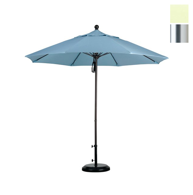 Alto908002-sa04 9 Ft. Fiberglass Market Umbrella Pulley Open S Anodized-pacifica-natural
