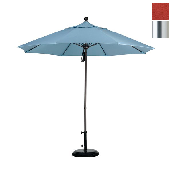 Alto908002-sa17 9 Ft. Fiberglass Market Umbrella Pulley Open S Anodized-pacifica-tuscan