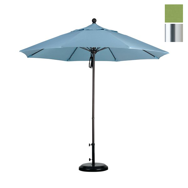 Alto908002-sa21 9 Ft. Fiberglass Market Umbrella Pulley Open S Anodized-pacifica-palm