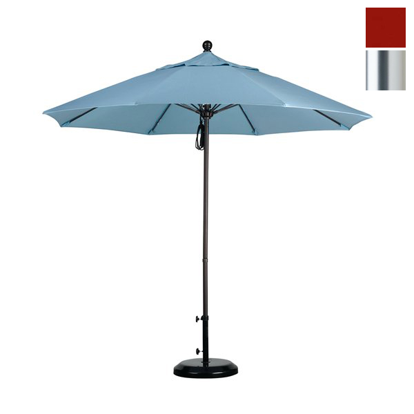 Alto908002-sa40 9 Ft. Fiberglass Market Umbrella Pulley Open S Anodized-pacifica-brick