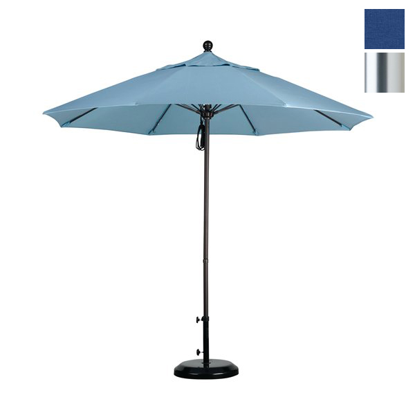 Alto908002-sa52 9 Ft. Fiberglass Market Umbrella Pulley Open S Anodized-pacifica-sapphire