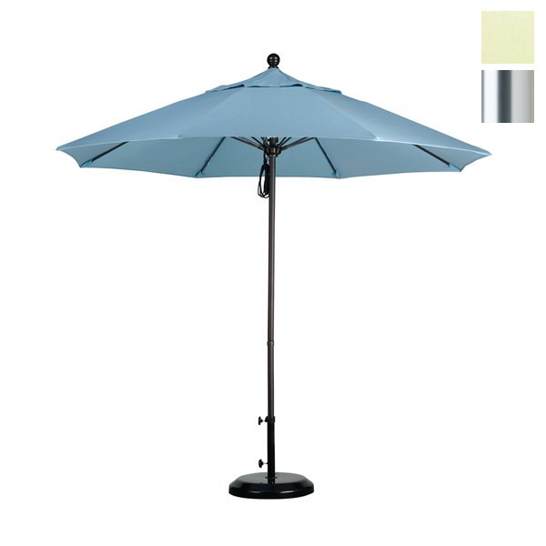 Alto908002-sa53 9 Ft. Fiberglass Market Umbrella Pulley Open S Anodized-pacifica-canvas