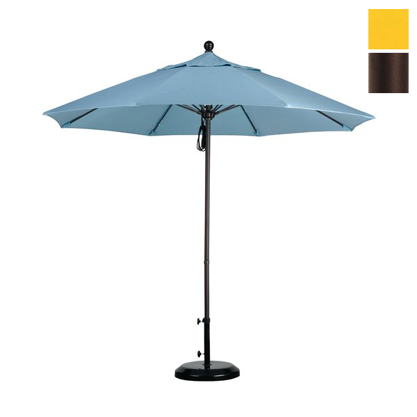 Alto908117-sa57 9 Ft. Fiberglass Market Umbrella Pulley Open Bronze-pacifica-yellow
