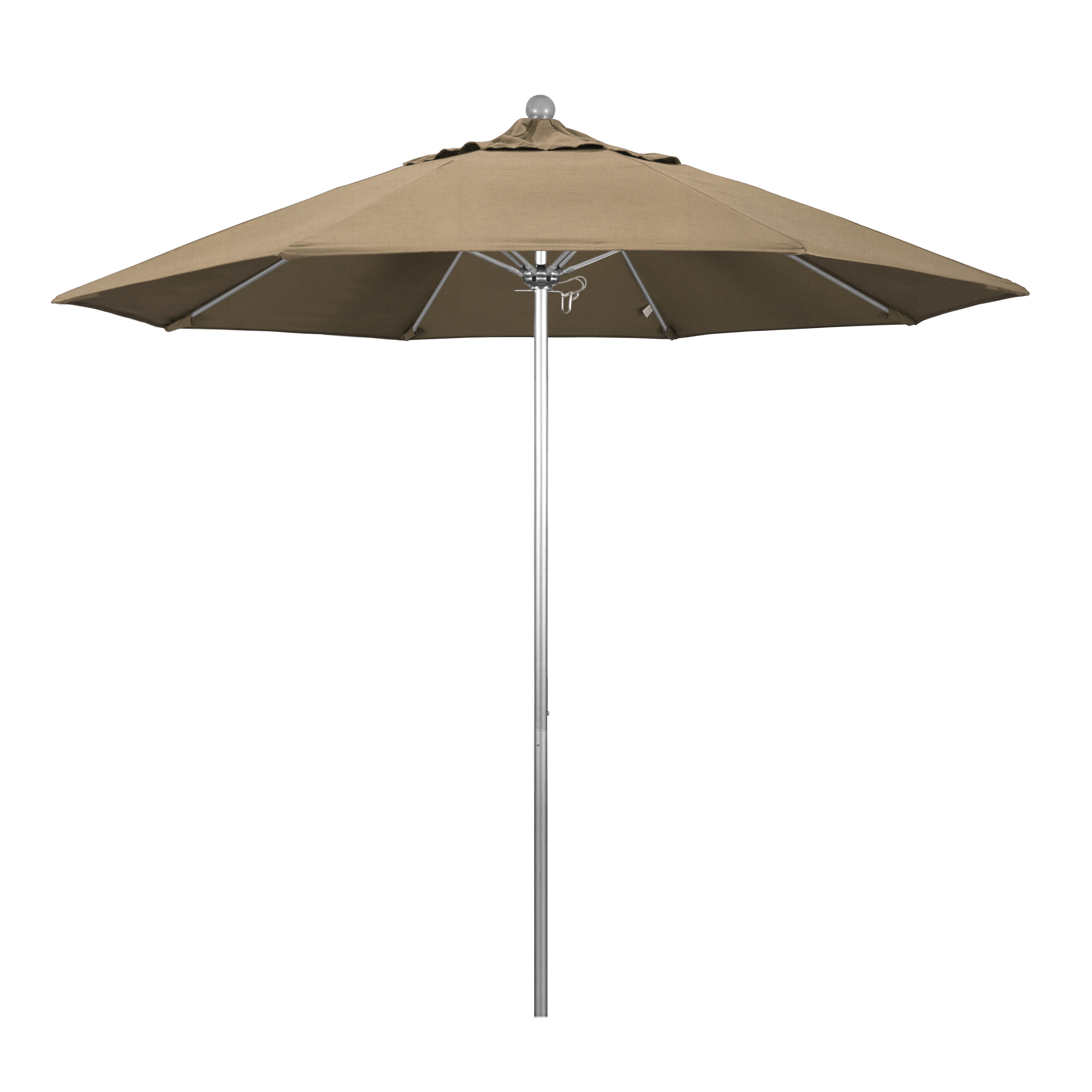 Alto908002-5476 9 Ft. Fiberglass Market Umbrella Pulley Open S Anodized-sunbrella-heather Beige